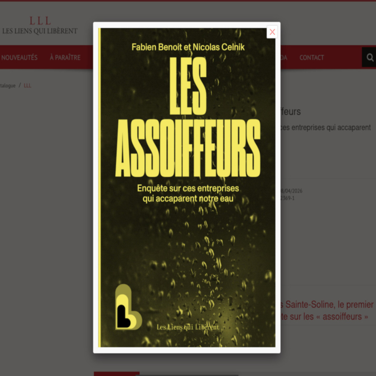 Présentation du livre les Assoifeurs à librairie Quartier Libre